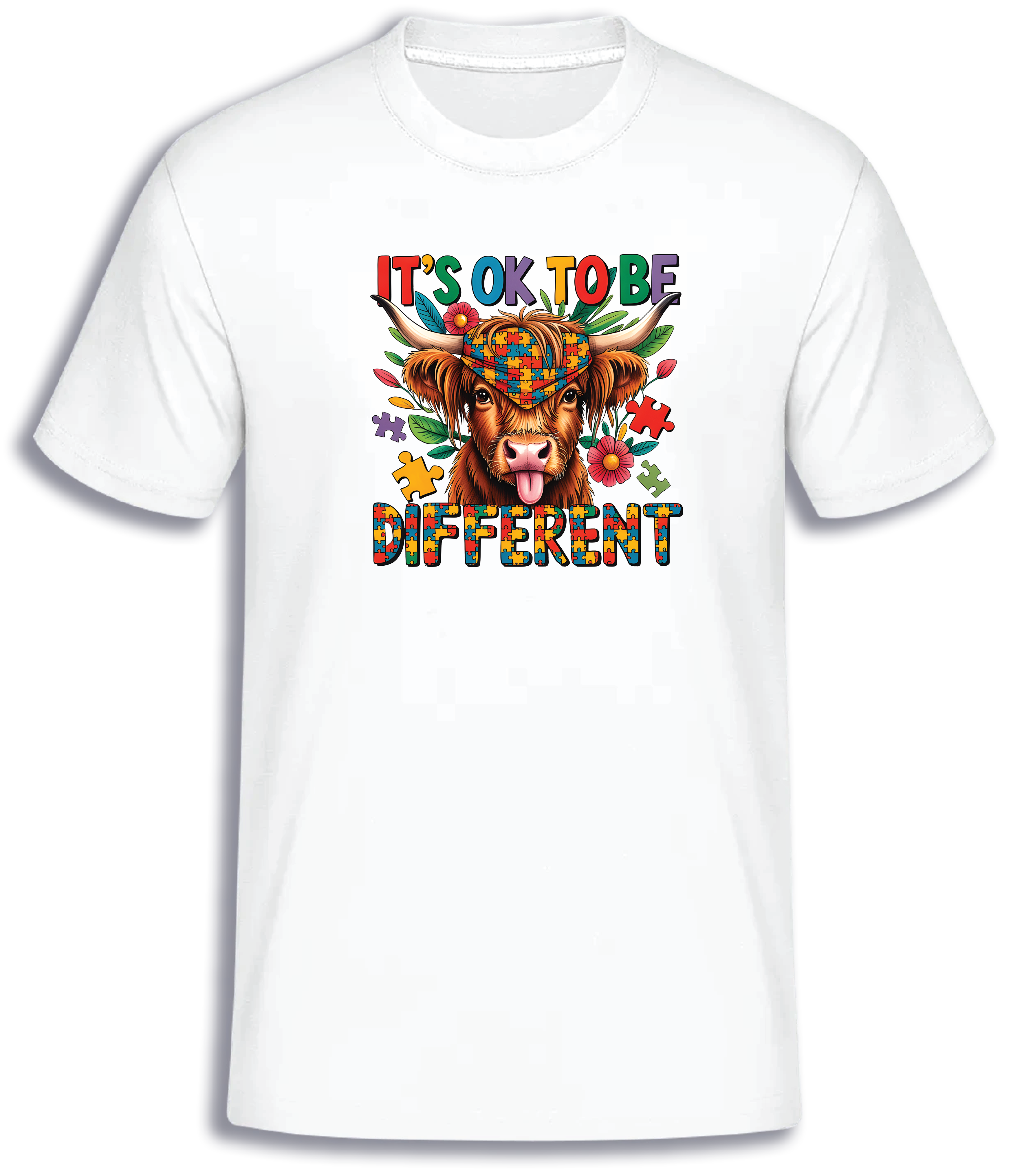 ADROIT CREATIONS IT'S OKAY TO BE DIFFERENT T-SHIRT (WHITE)