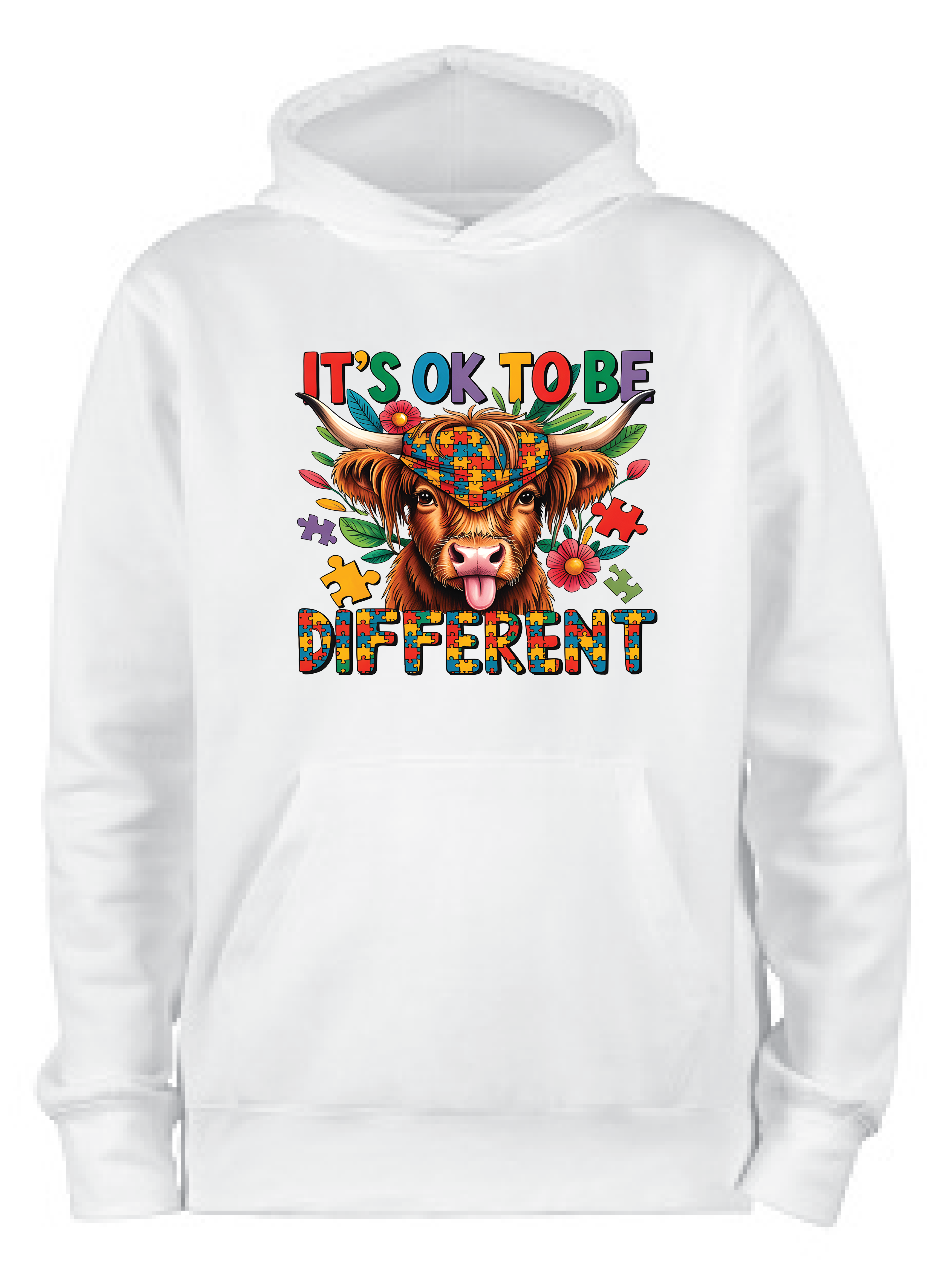 ADROIT KIDS IT'S OKAY TO BE DIFFERENT HOODIE (WHITE)
