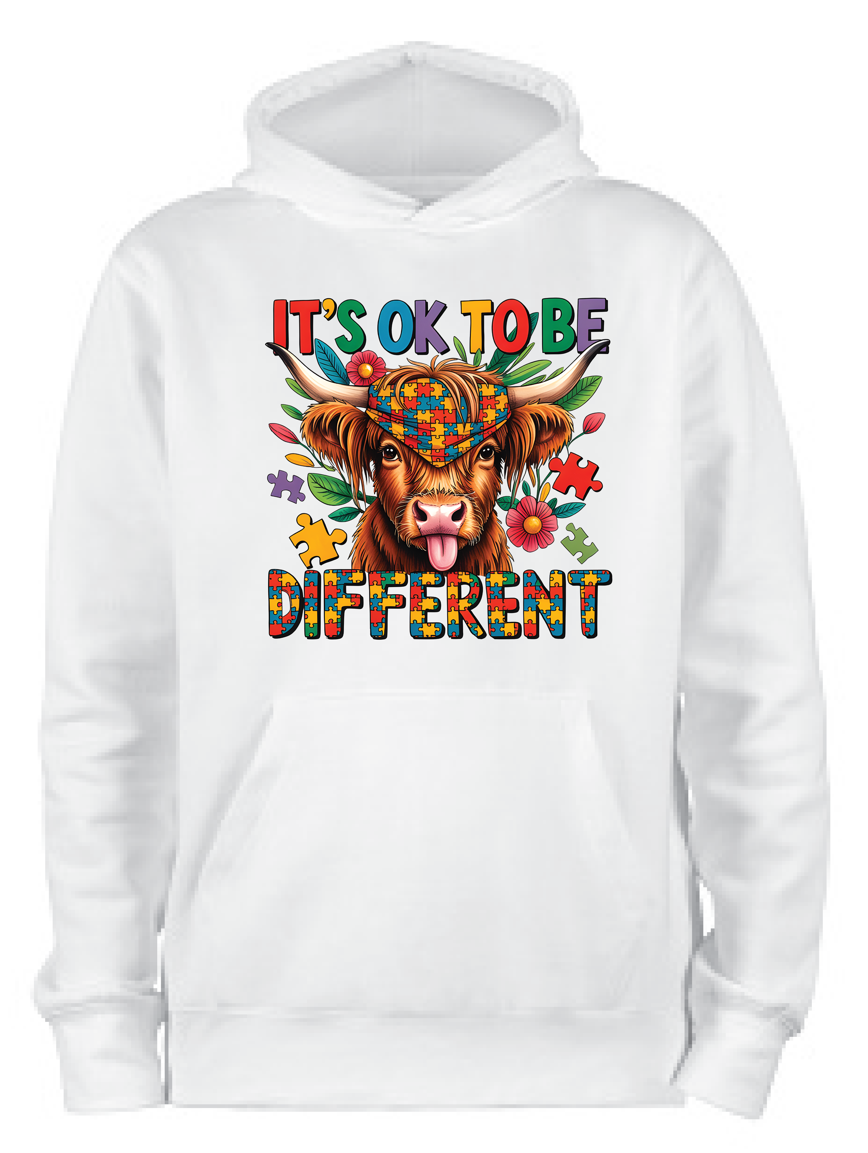 ADROIT CREATIONS IT'S OKAY TO BE DIFFERENT HOODIE (WHITE)