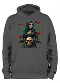 ADROIT CREATIONS GOTHIC WOMAN ON BIKE HOODIE (DEEP BLACK)