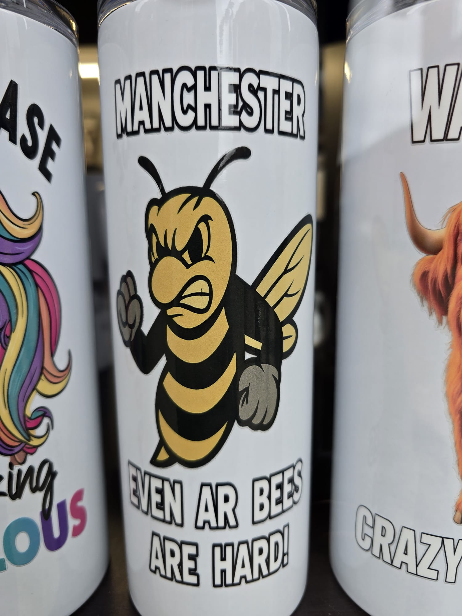 SASSY SIPS - MANCHESTER ARD BEE'S - TUMBLER By Kayleigh's Hand Crafted Haven
