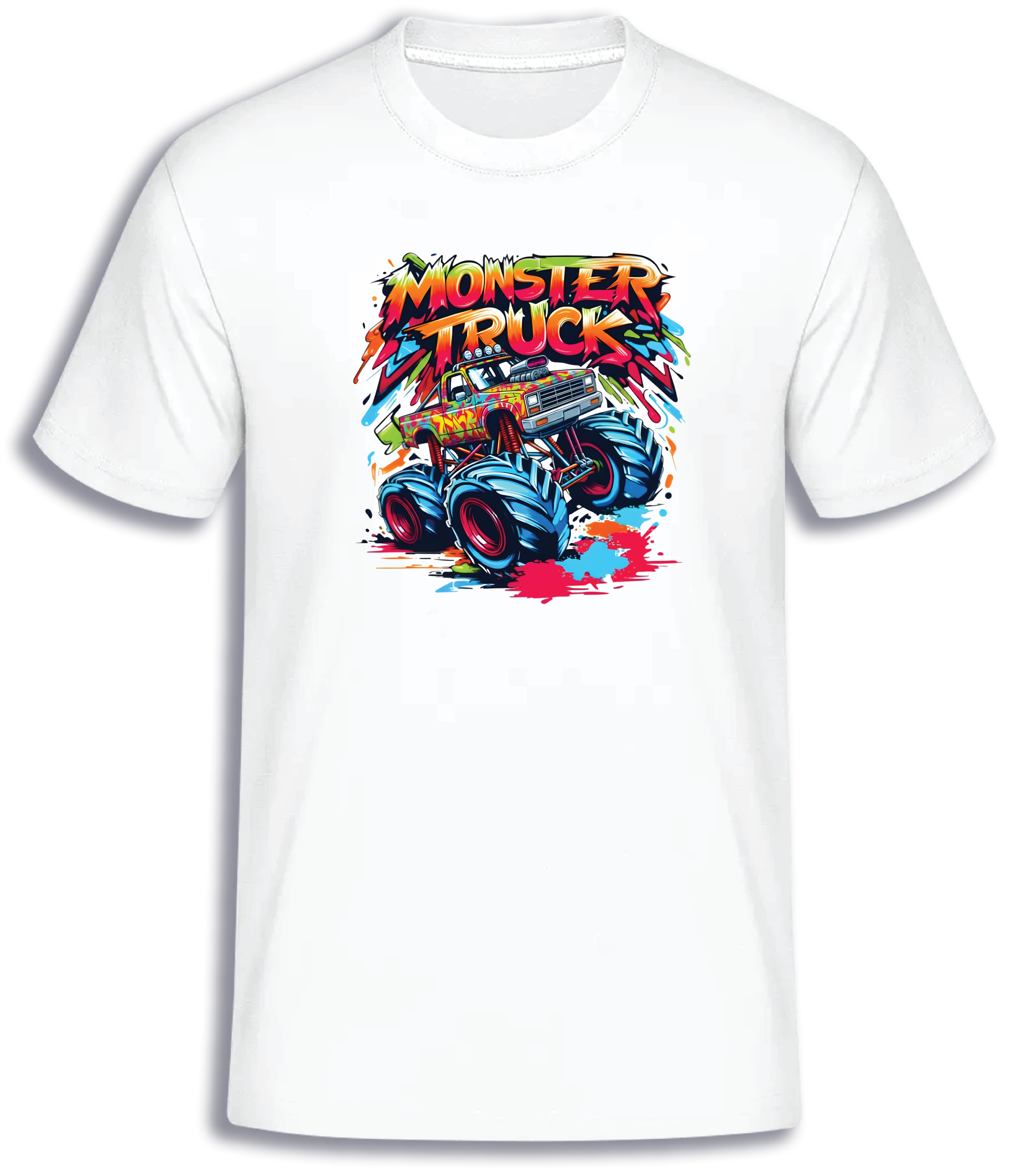 ADROIT KIDS MONSTER TRUCK T-SHIRT (WHITE)