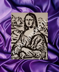 Mona Lisa Canvas Art | Banksy Style Black & White Painting | Hand Painted Pop Art Wall Decor