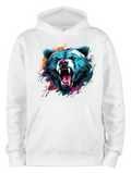 ADROIT CREATIONS NEON ABSTRACT BEAR HOODIE (WHITE)