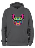 ADROIT CREATIONS NEON ABSTRACT FRENCHIE HOODIE (DEEP BLACK)