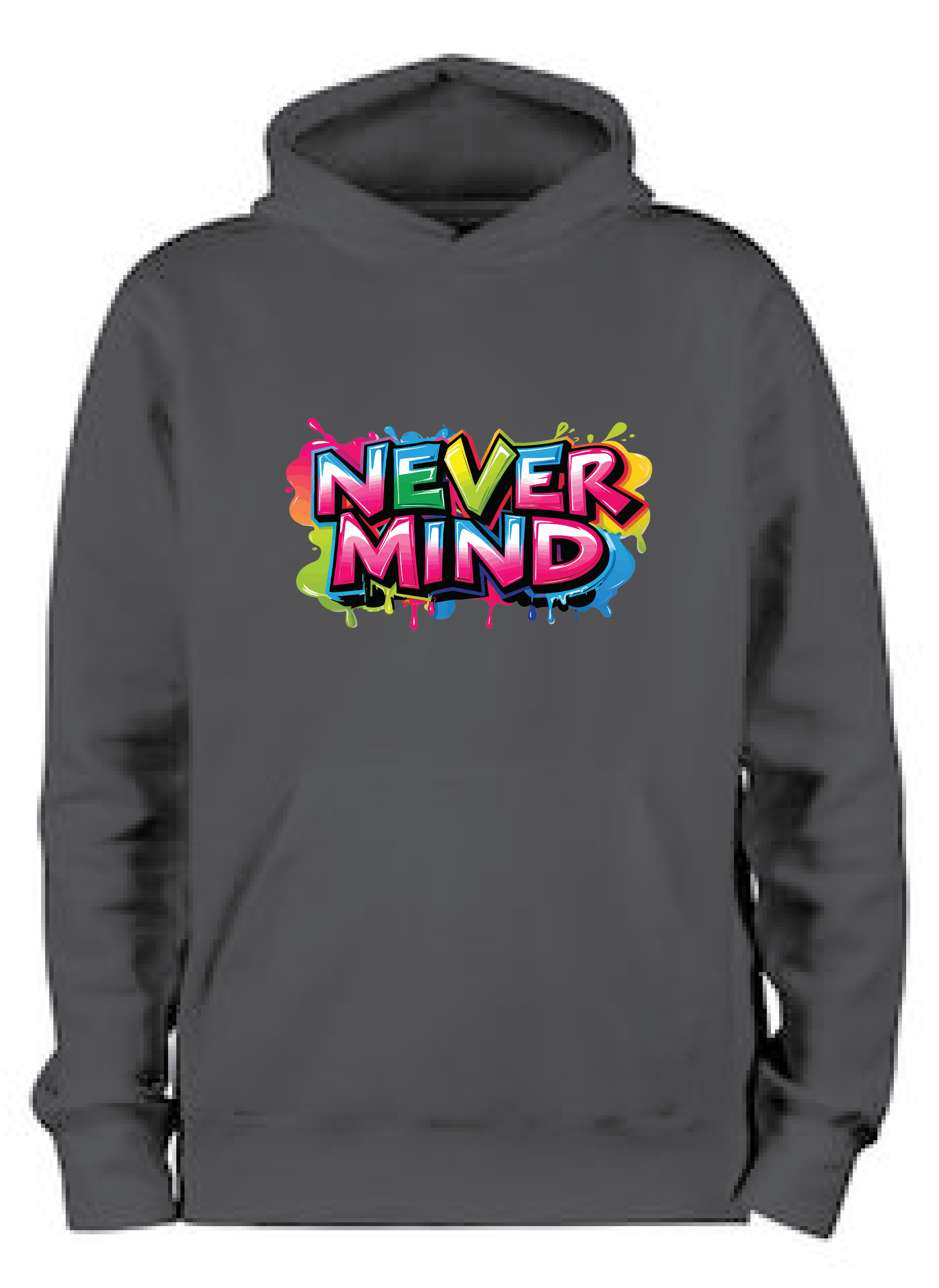 ADROIT CREATIONS NEVER MIND HOODIE (DEEP BLACK)