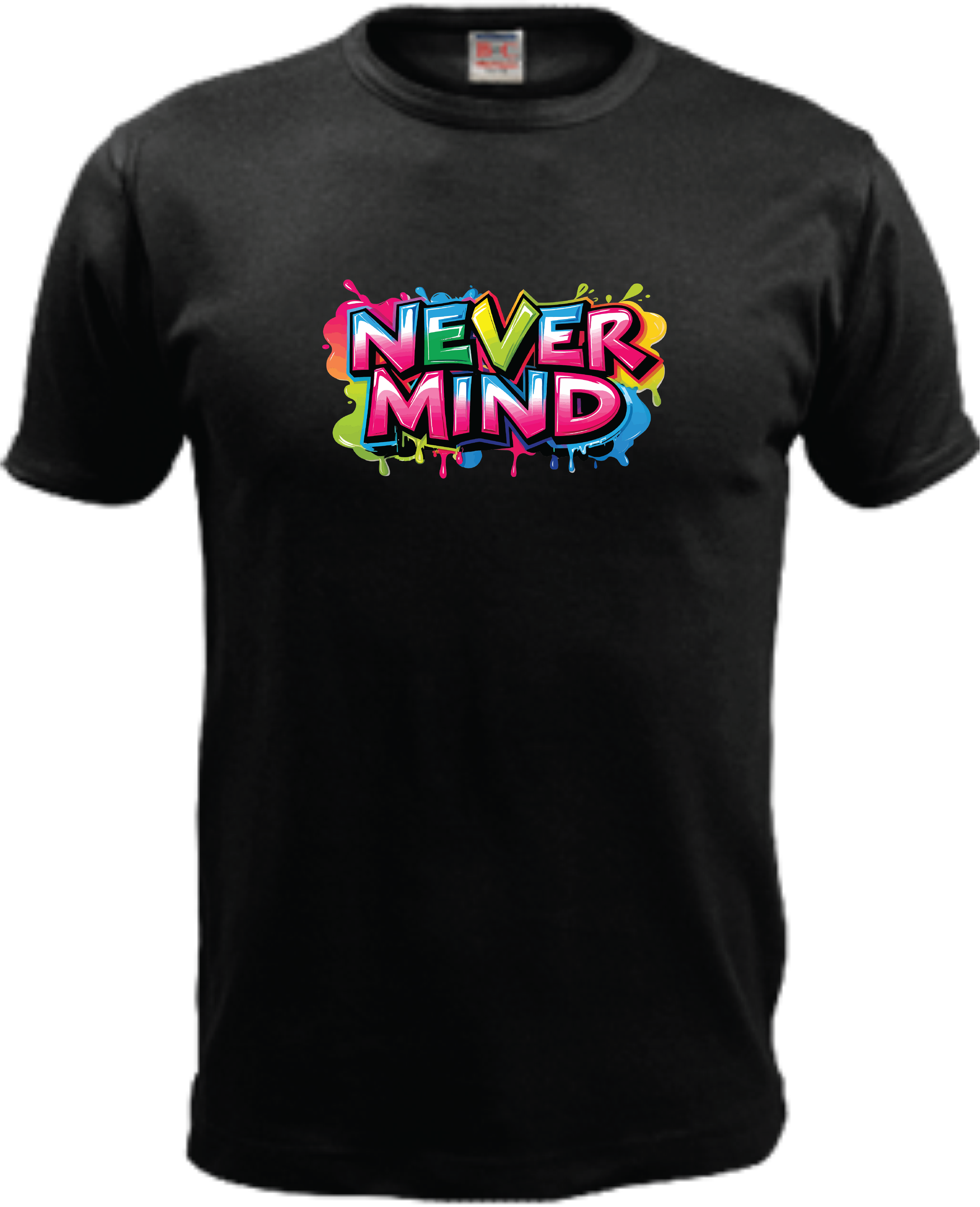 ADROIT CREATIONS NEVER MIND T-SHIRT (BLACK)