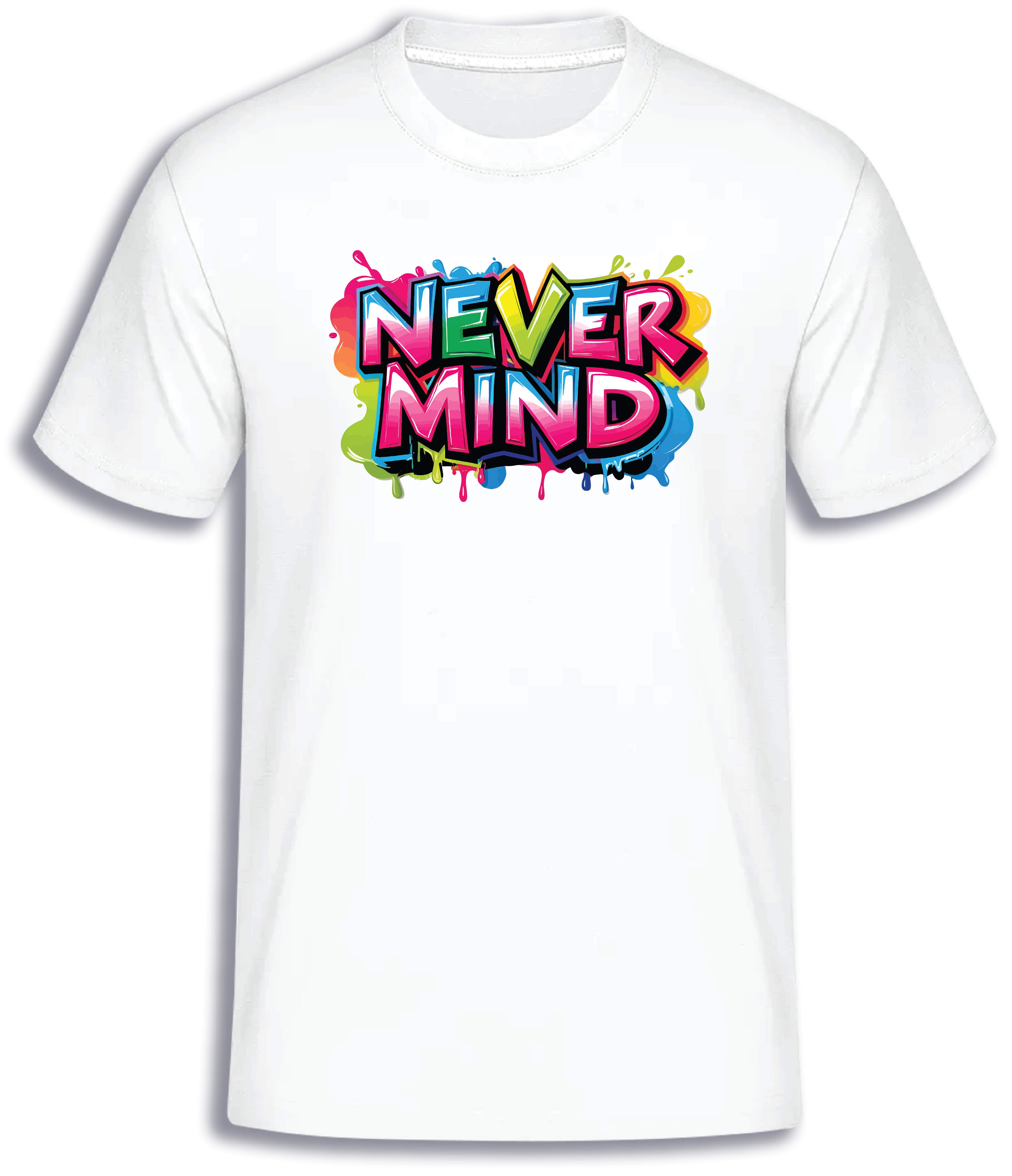 ADROIT CREATIONS NEVER MIND T-SHIRT (WHITE)
