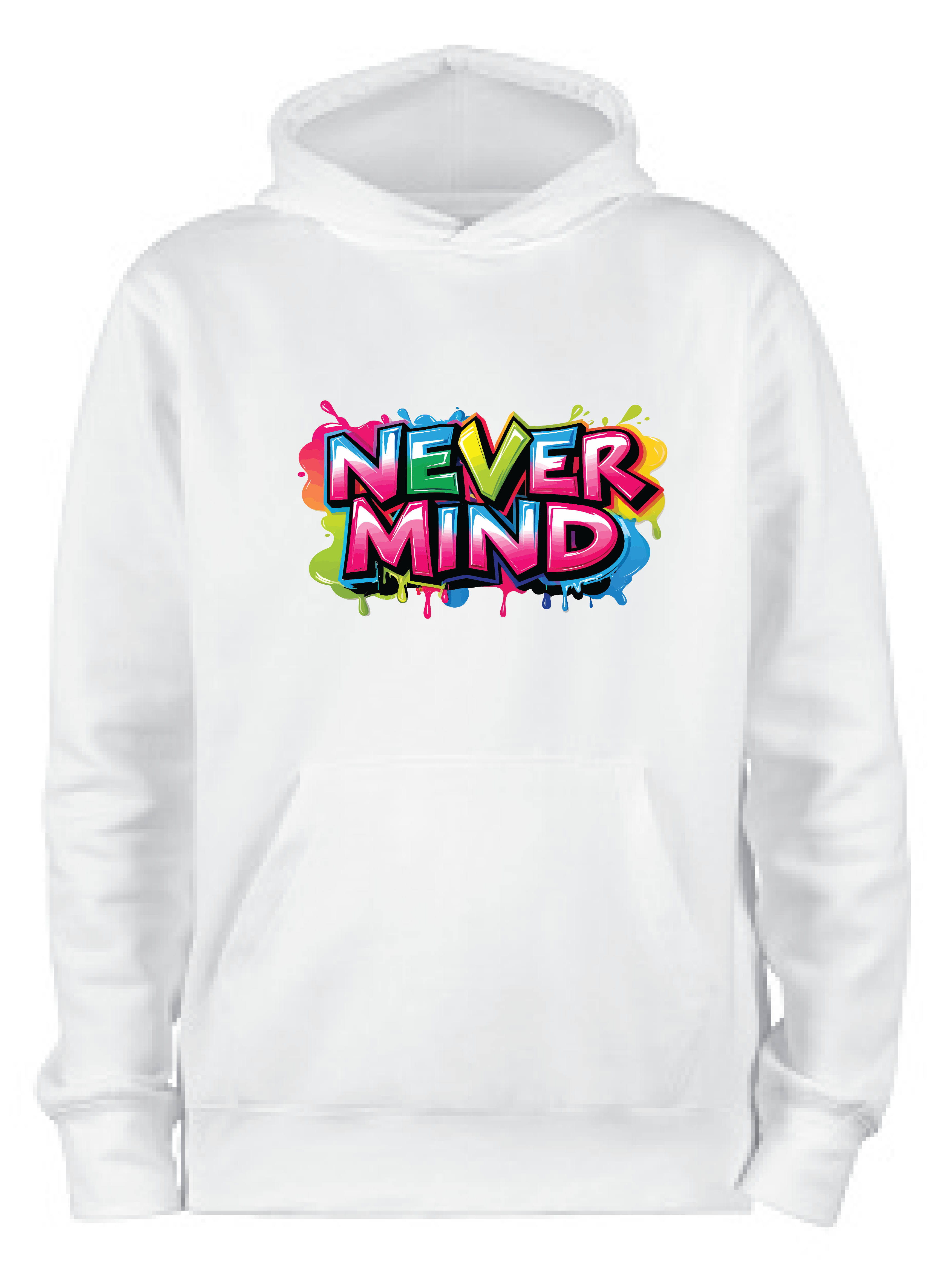 ADROIT CREATIONS NEVER MIND HOODIE (WHITE)