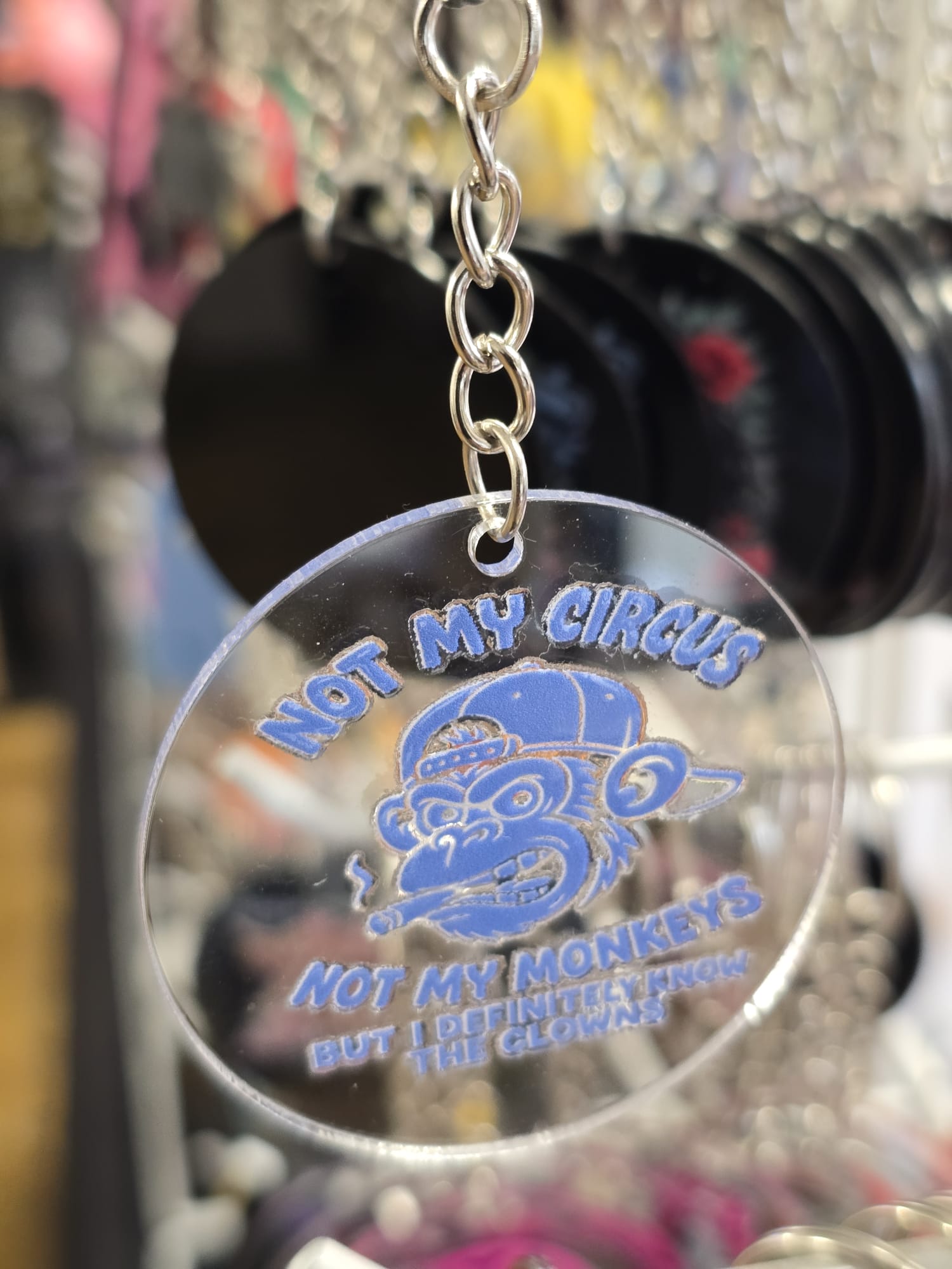 NOT MY CIRCUS - KEYRING (CLEAR) By Kayleigh's Hand Crafted Haven