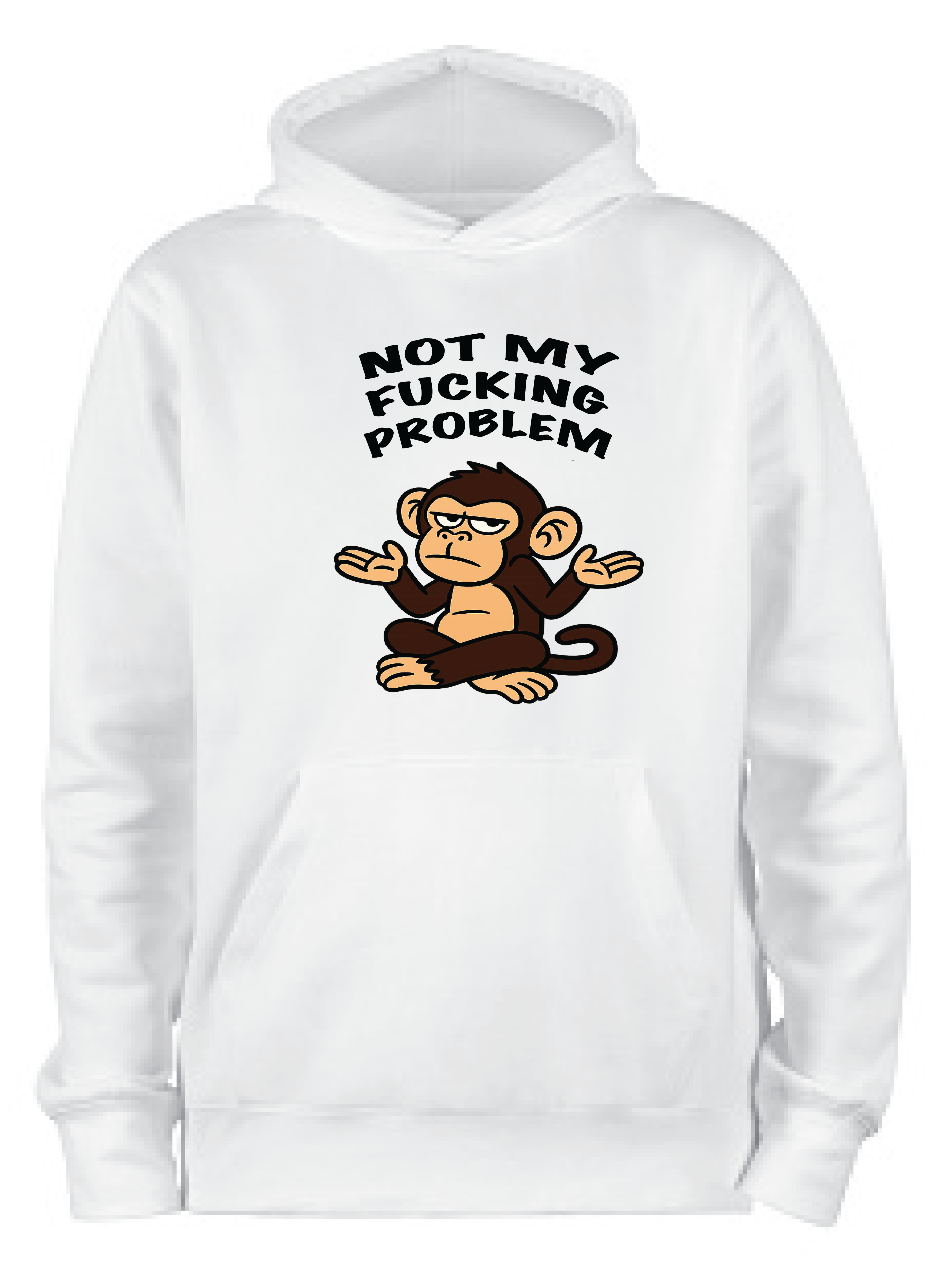 ADROIT CREATIONS NOT MY F*CKING PROBLEM HOODIE (WHITE)