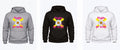 Peace of Mind Graffiti Daisy Hoodie – Kids 1–13yrs & Adults S–5XL – Black, White & Grey – Adroit Kids & Adroit Clothing UK – Adroit Creations