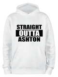 ADROIT CREATIONS STRAIGHT OUTTA ASHTON HOODIE (WHITE)