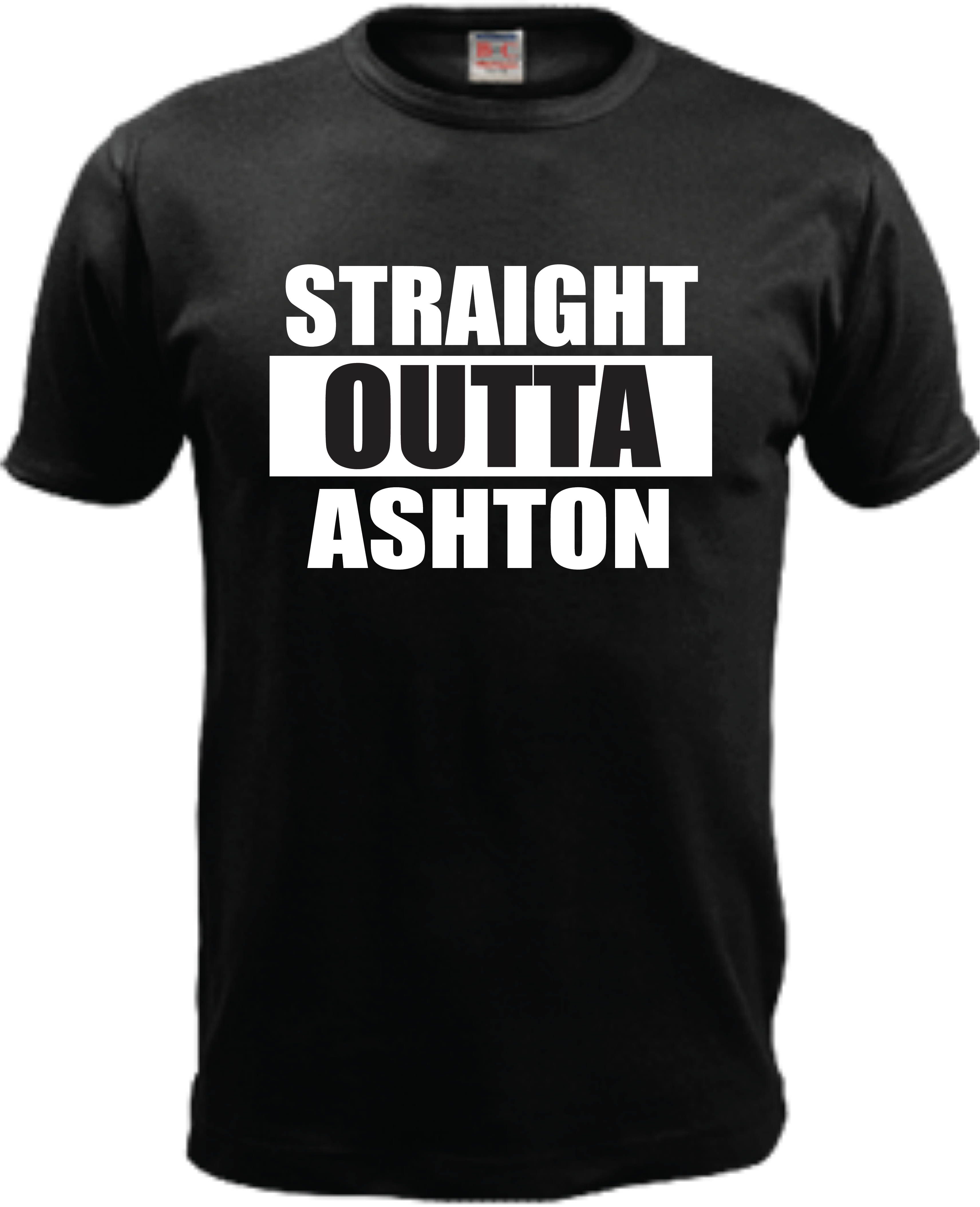 ADROIT CREATIONS STRAIGHT OUTTA ASHTON T-SHIRT (BLACK)
