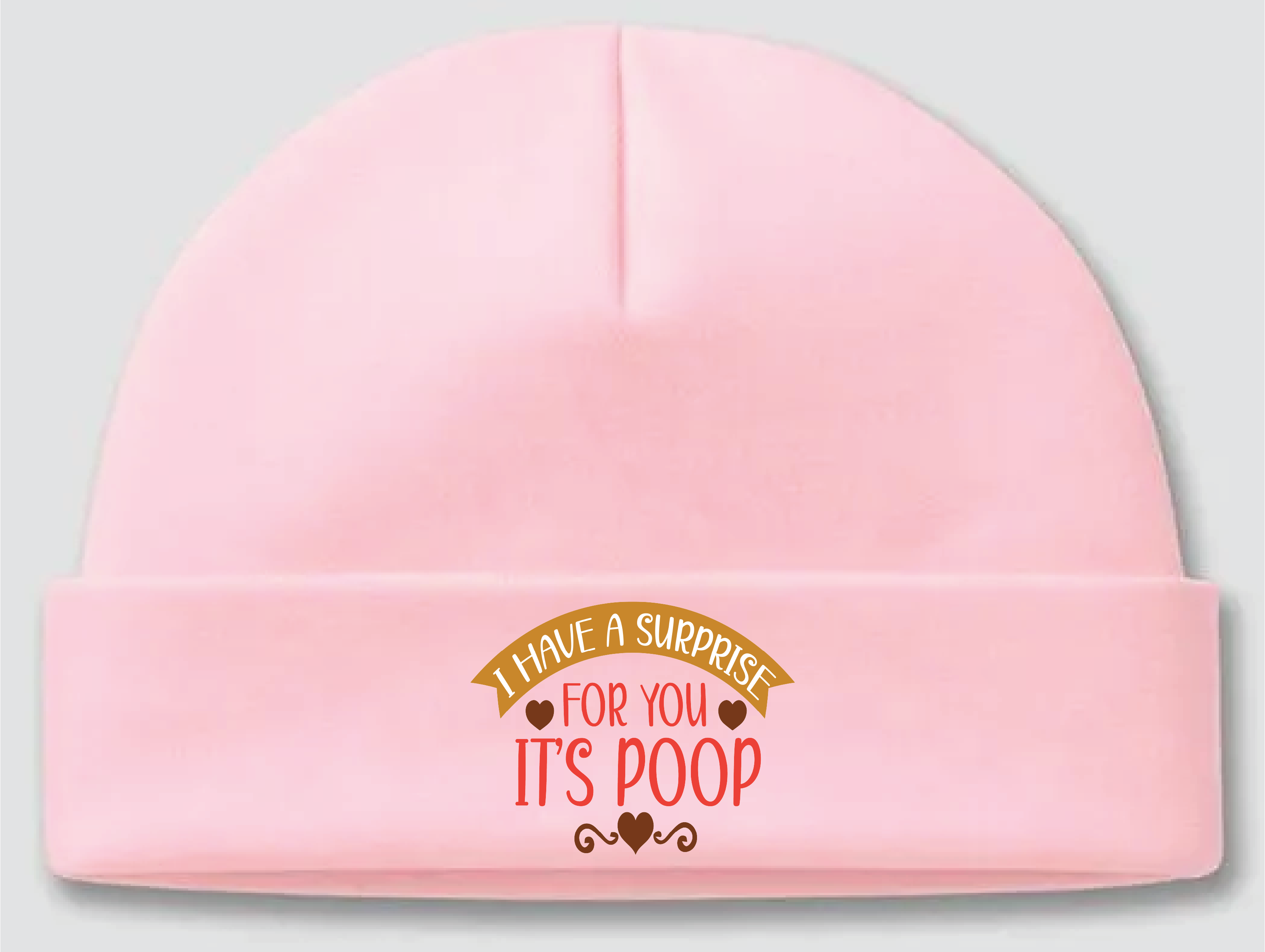 ADROIT BABY, BEANIE - SURPRISE POOP -  (0-3 MONTHS)