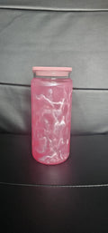 20oz Pink Mica Powder Snow Globe Tumbler | Handmade Glitter Tumbler | Sassy Sips by KHCH