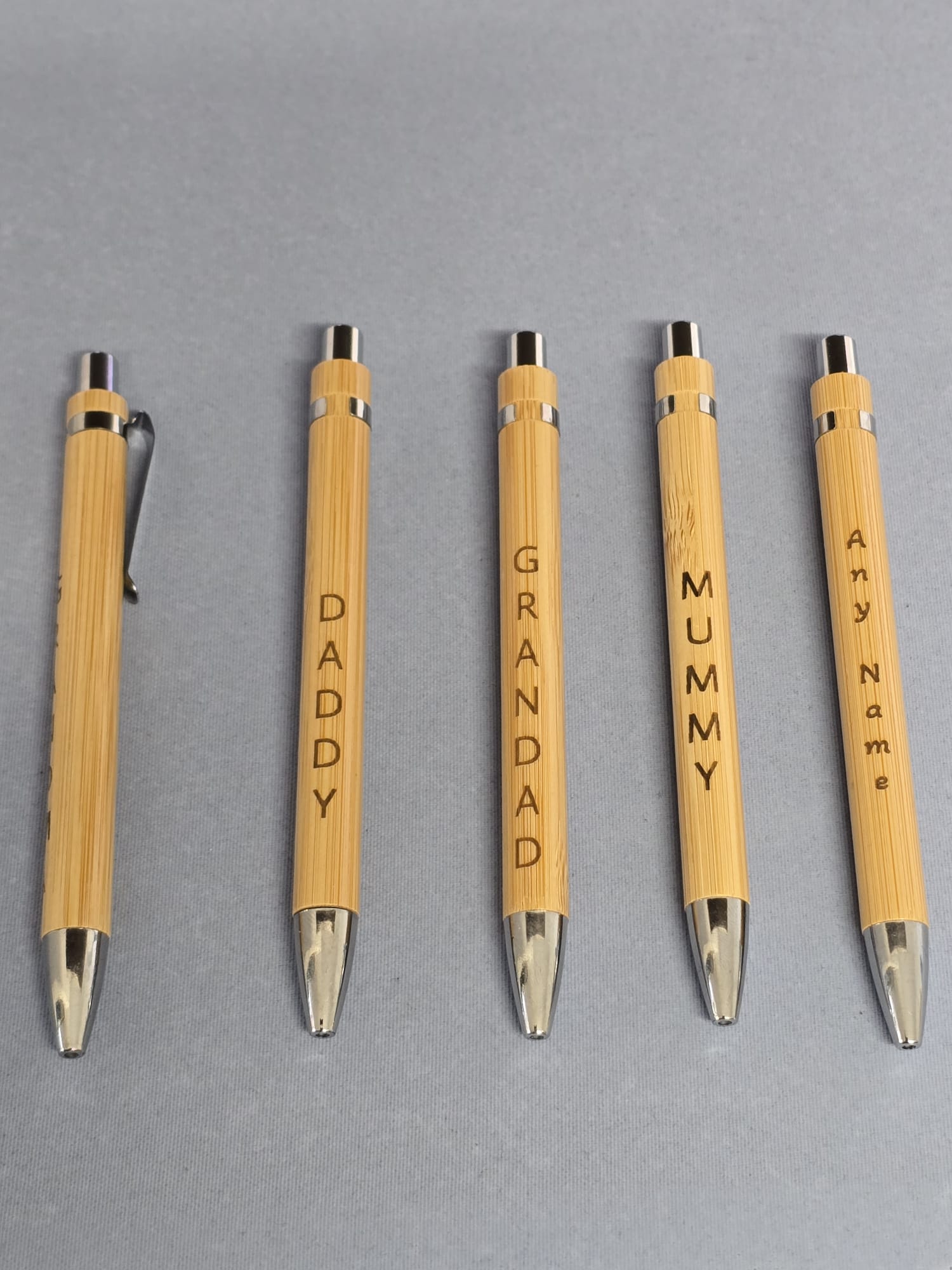 Engraved Lightweight Bamboo Pens – Custom Name Available – Eco‑Friendly Gift – Adroit Creations