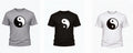 Yin‑Yang T‑Shirt – Kids 1–15yrs & Adults S–5XL – Black, White & Grey – Adroit Kids & Adroit Clothing UK