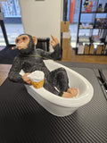 Cheeky Monkey in the bath Ornament