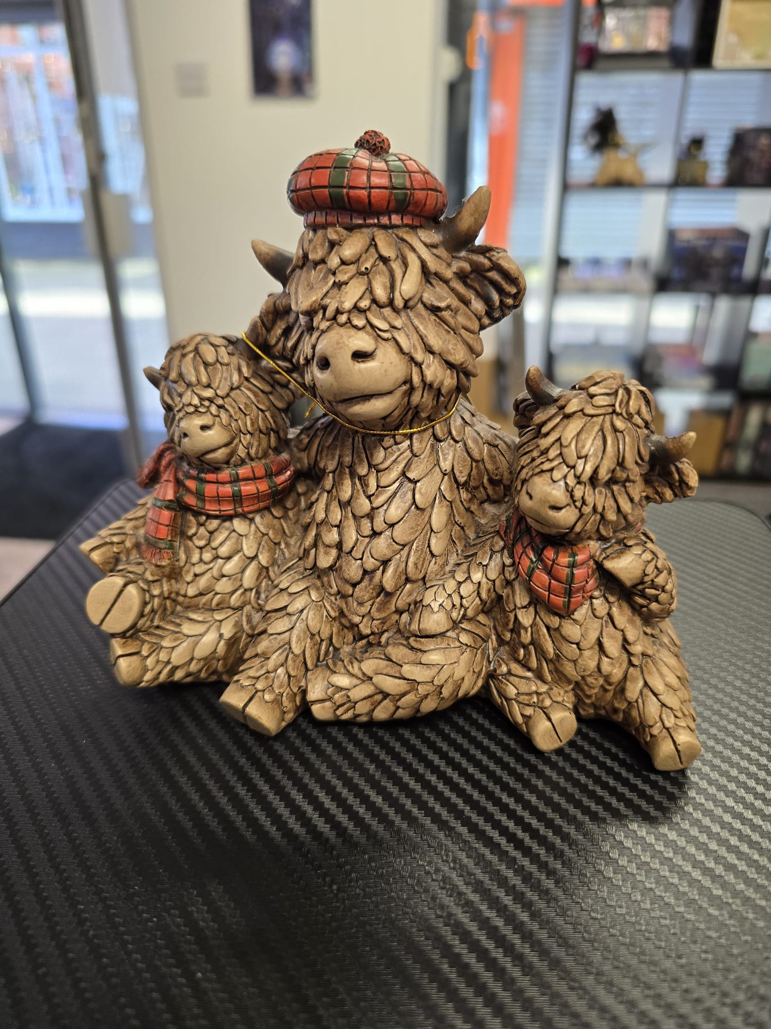 Highland Cow tartan family Ornament