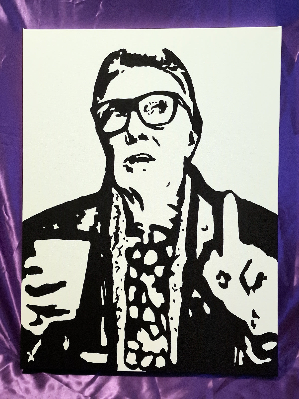 Bricktop- Snatch Inspired Canvas Painting | 24x18 Inch | Hand Painted Banksy Style Movie Art | Legend Wall Decor